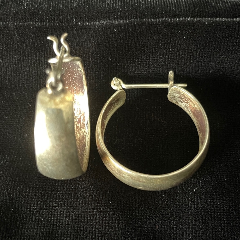 Taxco sterling silver hoops vintage - Picture 2 of 7